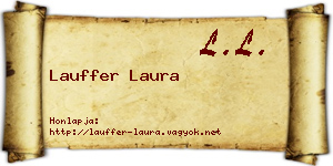 Lauffer Laura névjegykártya